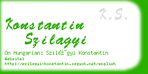 konstantin szilagyi business card